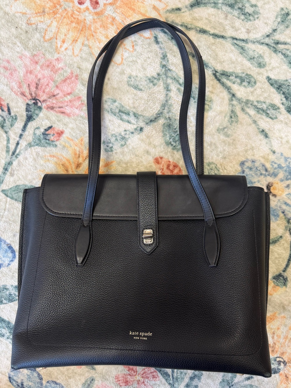 kate spade Black Leather Briefcase Tote